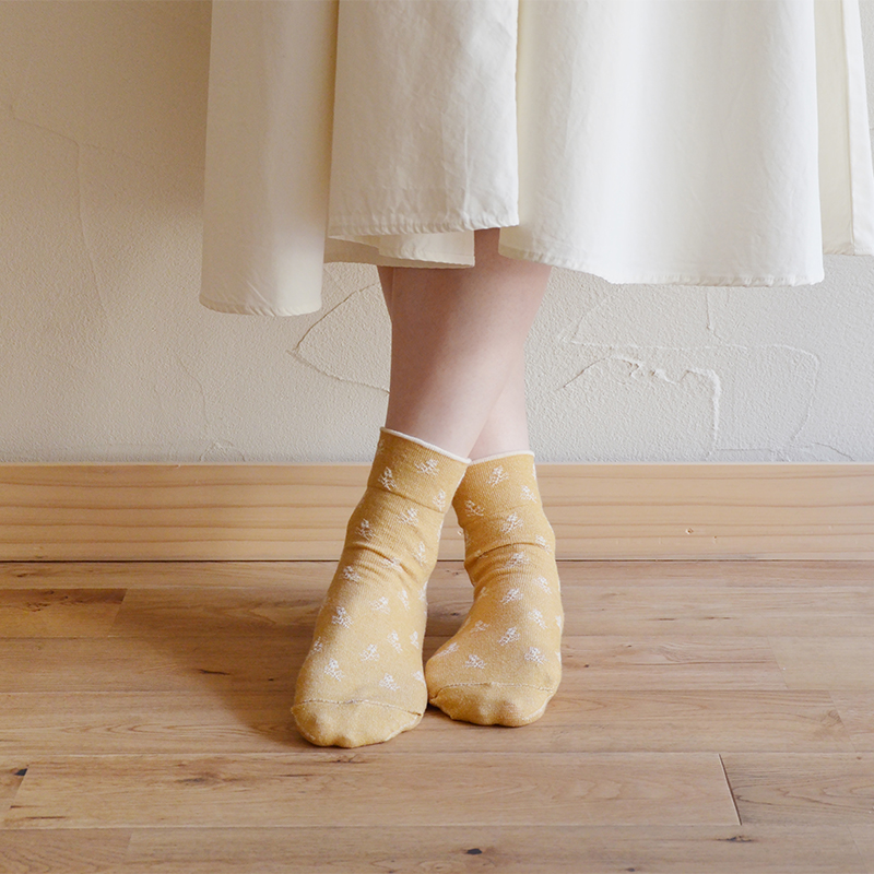 天衣無縫 やさしいソックス ミモザ YE